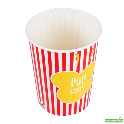 Wholesale Restaurantware 32 Oz Red Paper Popcorn Cup - 4.5" X 4.5" X 5.5"- Bulk