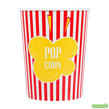 Wholesale Restaurantware 32 Oz Red Paper Popcorn Cup - 4.5" X 4.5" X 5.5"- Bulk
