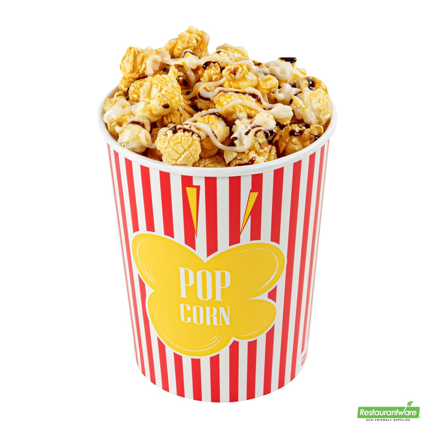 Wholesale Restaurantware 32 Oz Red Paper Popcorn Cup - 4.5" X 4.5" X 5.5"- Bulk