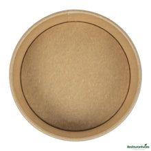 Wholesale Restaurantware 17 Oz Round Kraft Paper Take Out Container - 5.9x5.9x1.8"- Bulk