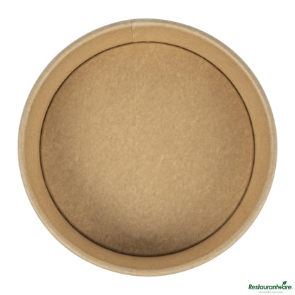 Wholesale Restaurantware 17 Oz Round Kraft Paper Take Out Container - 5.9x5.9x1.8"- Bulk