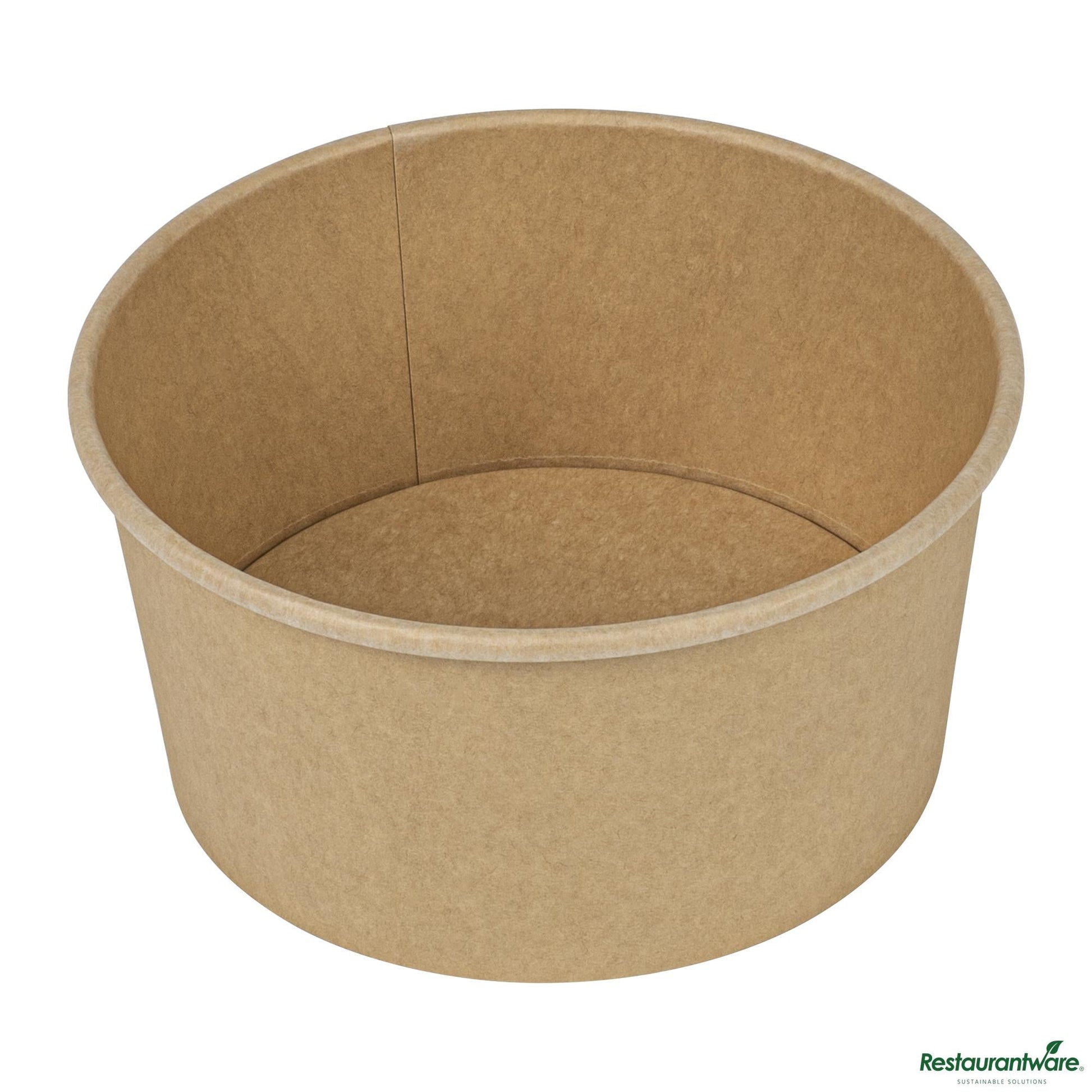 Wholesale Restaurantware 34 Oz Round Kraft Paper Take Out Container - 5.9x5.9x3"- Bulk