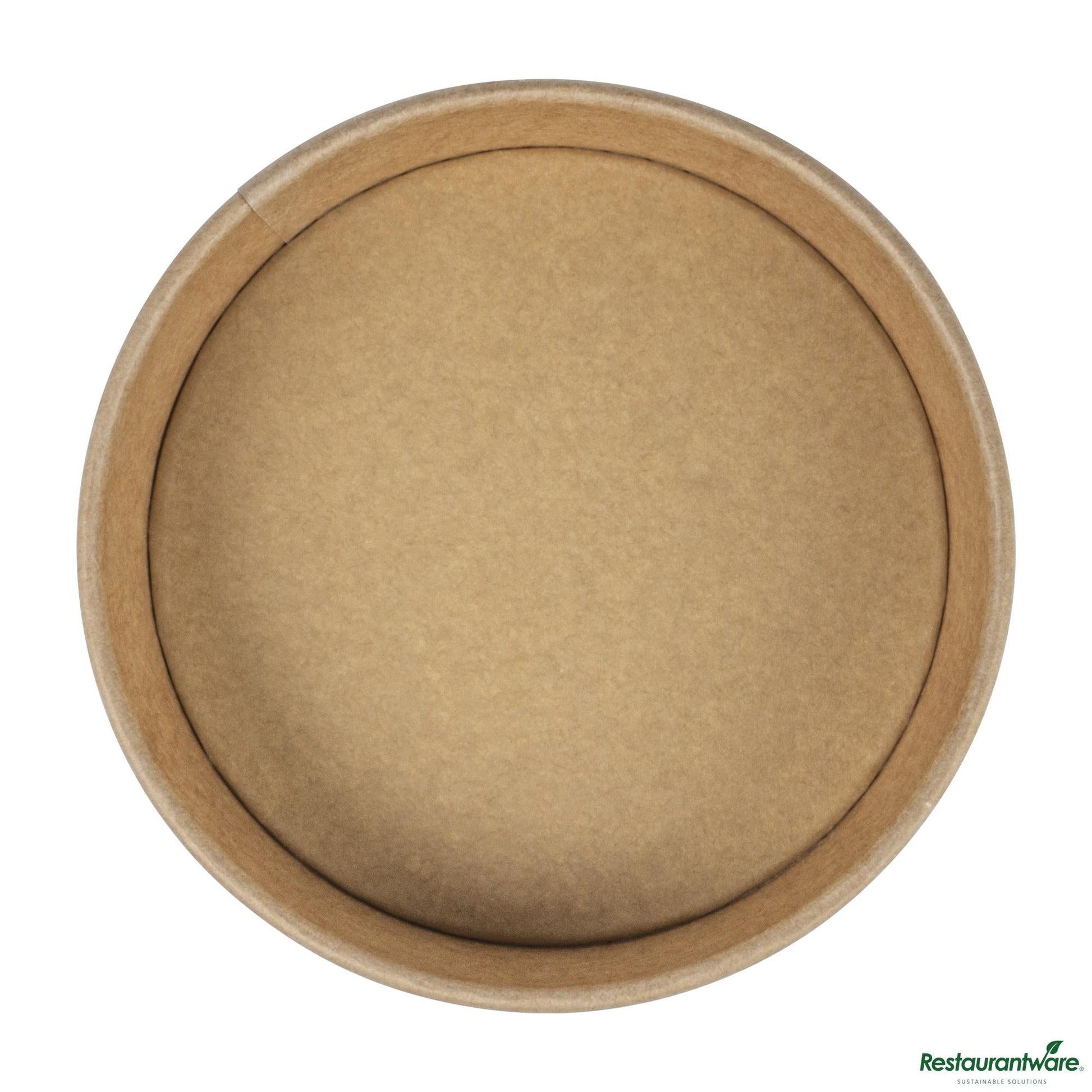 Wholesale Restaurantware 22 Oz Round Kraft Paper Take Out Container - 6.5x6.5x1.9"- Bulk