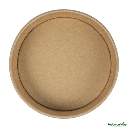 Wholesale Restaurantware 22 Oz Round Kraft Paper Take Out Container - 6.5x6.5x1.9"- Bulk