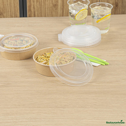 Wholesale Restaurantware Plastic Take Out Container Lid - Fits 17, 25, 33 and 34 Oz Containers - 5.9" X 5.9" X 0.2"- Bulk