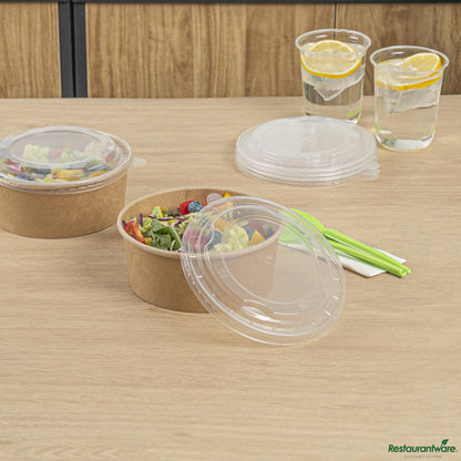 Wholesale Restaurantware Plastic Take Out Container Lid - Fits 22, 34, 37 and 42 Oz Containers - 6.5" X 6.5" X 0.2"- Bulk