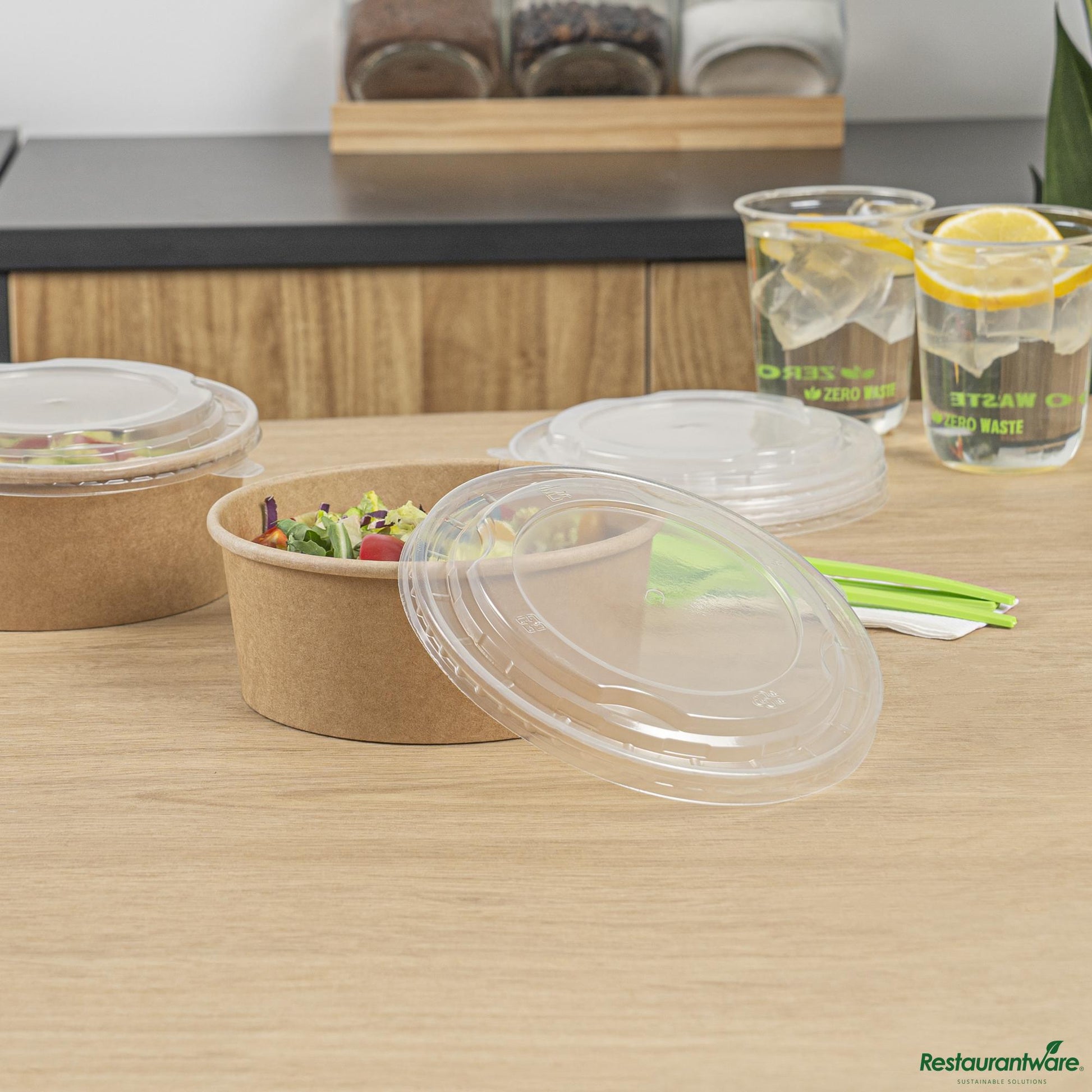 Wholesale Restaurantware Plastic Take Out Container Lid - Fits 22, 34, 37 and 42 Oz Containers - 6.5" X 6.5" X 0.2"- Bulk