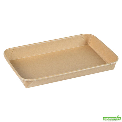 Wholesale Restaurantware 15 Oz Rectangle Kraft Paper Sushi Container - 8.7" X 5.4" X 0.9"- Bulk
