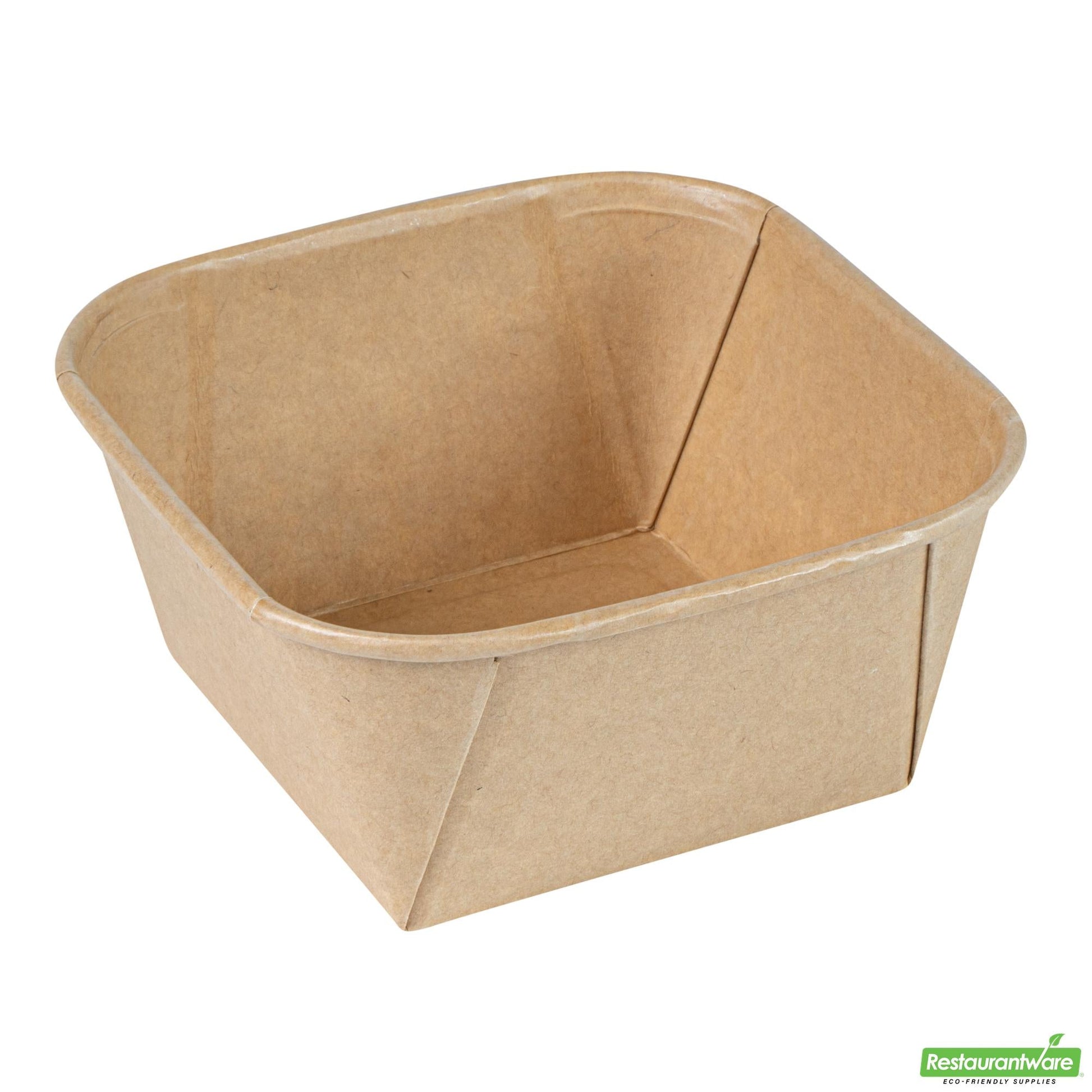 Wholesale Restaurantware 22 Oz Square Kraft Paper Sushi Container - 5.1" X 5.1" X 2.3"- Bulk