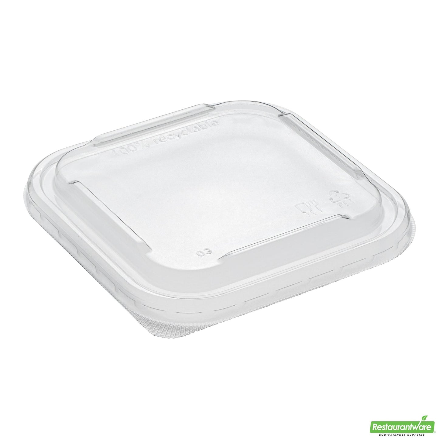 Wholesale Restaurantware Clear Pet Plastic Lid - Fits 17 and 22 Oz Sushi Containers- Bulk