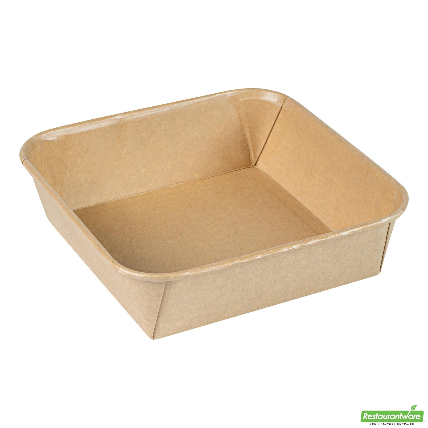 Wholesale Restaurantware 34 Oz Square Kraft Paper Sushi Container - 6.9" X 6.9" X 1.9"- Bulk