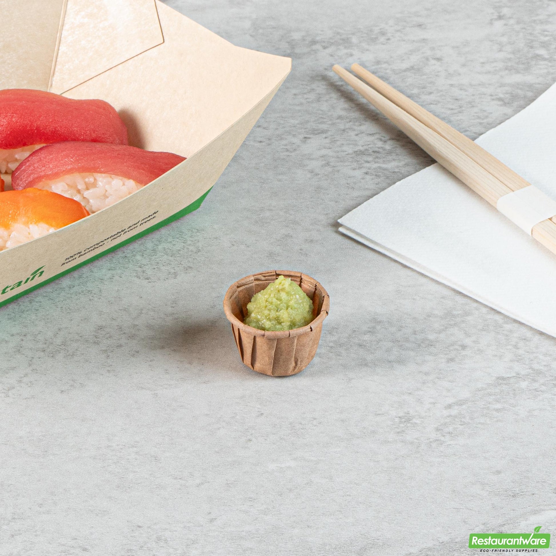 Wholesale Restaurantware Sustain 0.5 Oz Kraft Paper Portion Cup - Compostable - 100 Count Box- Bulk
