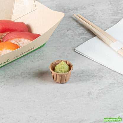 Wholesale Restaurantware Sustain 0.5 Oz Kraft Paper Portion Cup - Compostable - 100 Count Box- Bulk