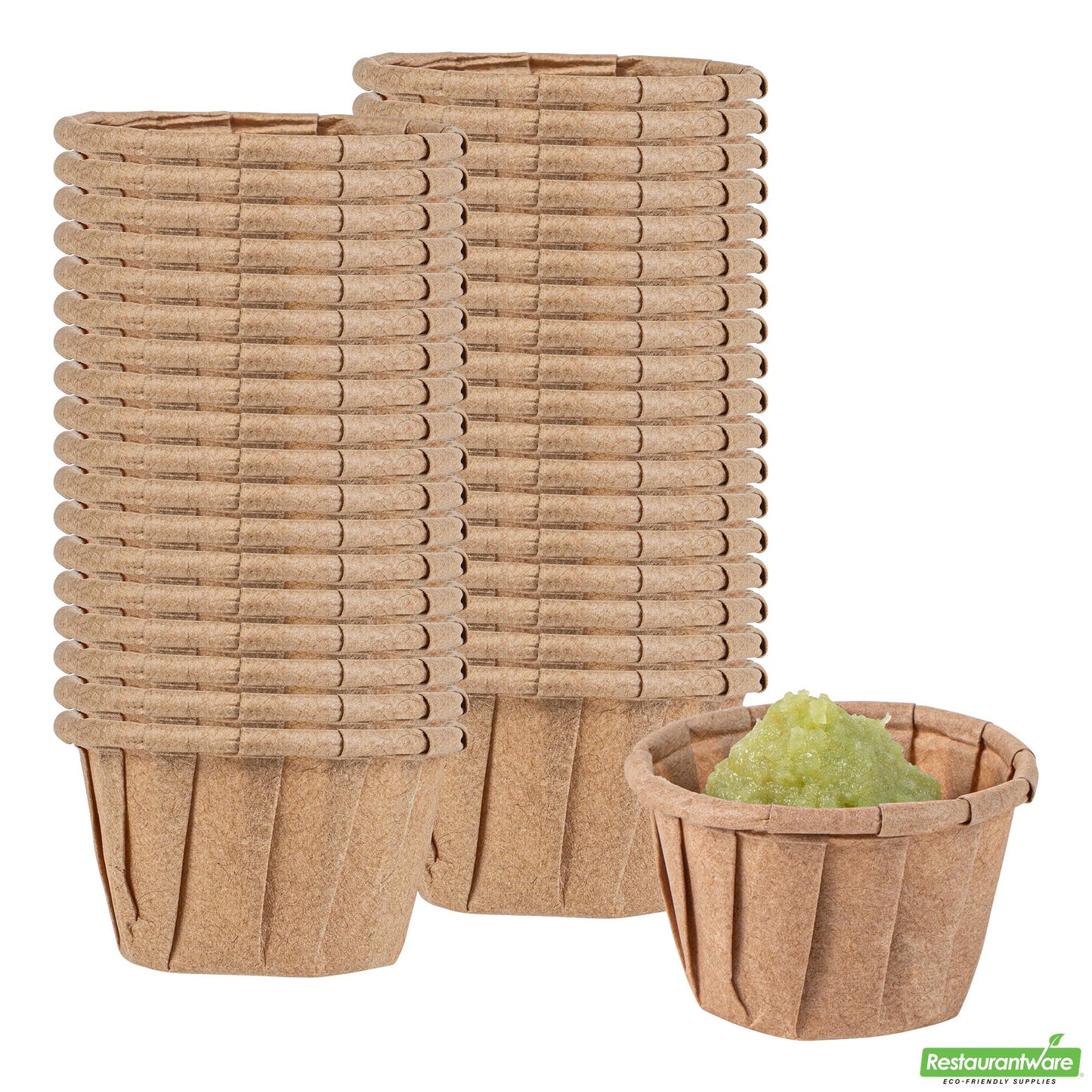 Wholesale Restaurantware Sustain 0.5 Oz Kraft Paper Portion Cup - Compostable - 100 Count Box- Bulk