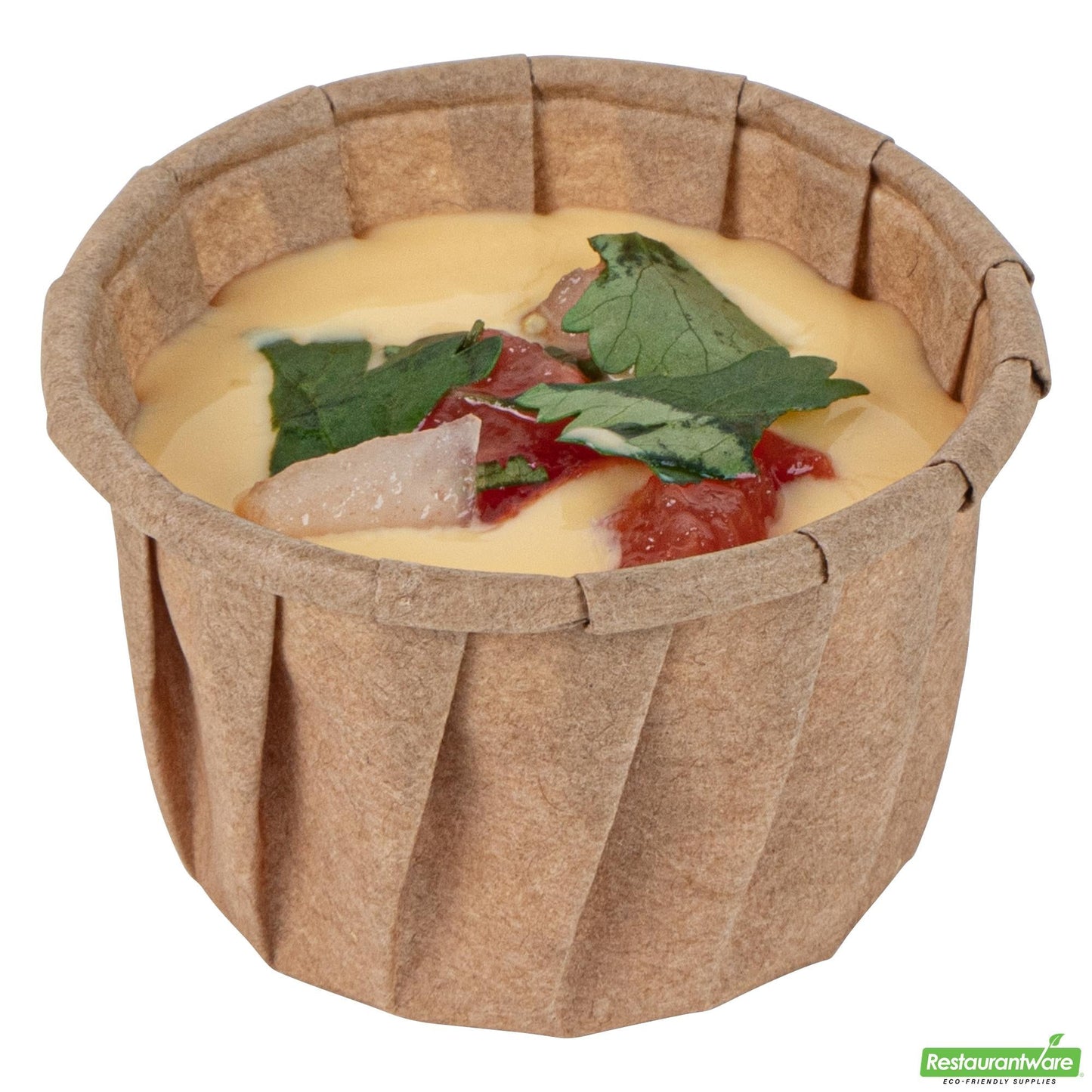 Restaurantware Sustain 1.25 Oz Kraft Paper Portion Cup - Compostable - 100 Count Box