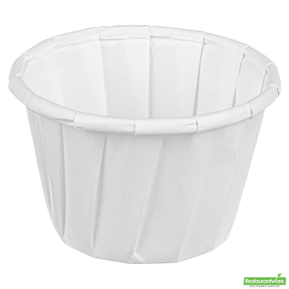 Wholesale Restaurantware Sustain 1.25 Oz White Paper Portion Cup - Compostable - 2000 Count Box- Bulk