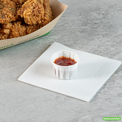 Wholesale Restaurantware Sustain 1.25 Oz White Paper Portion Cup - Compostable - 2000 Count Box- Bulk