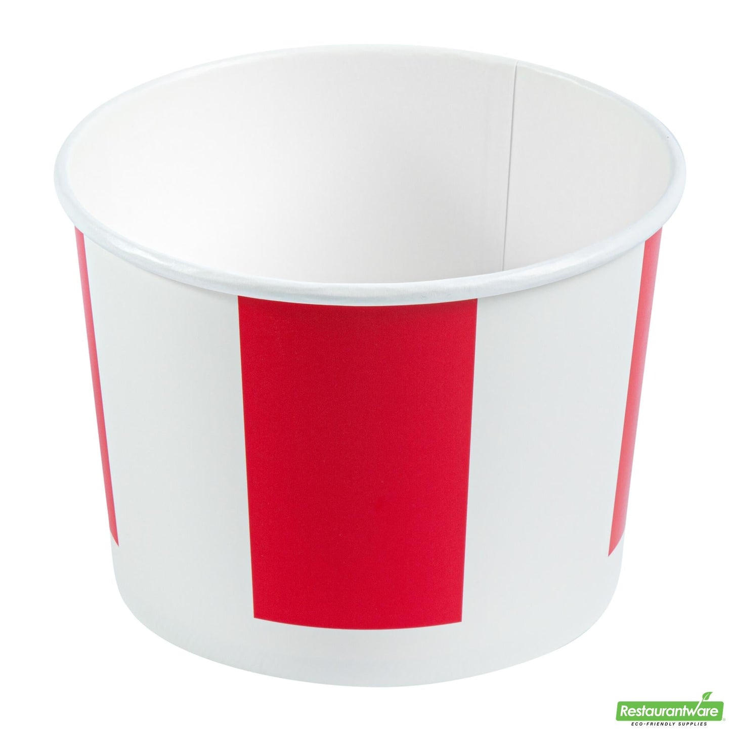 Wholesale Restaurantware 64 Oz Red and White Paper Chicken Bucket - with Lid- Bulk