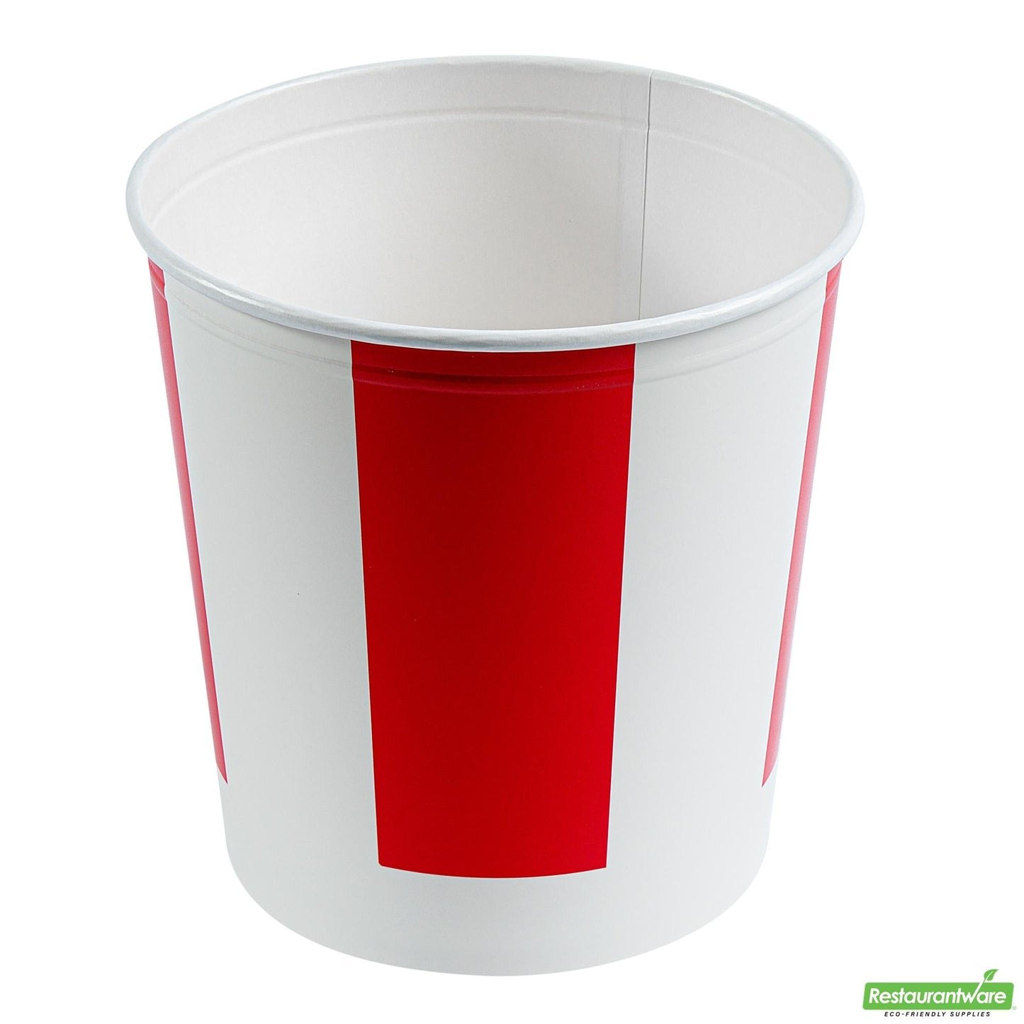 Wholesale Restaurantware 130 Oz Red and White Paper Chicken Bucket - with Lid- Bulk