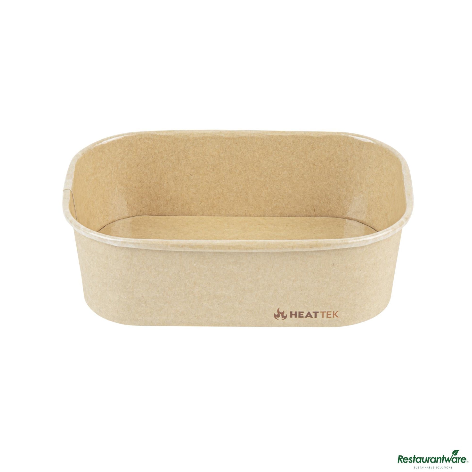 Wholesale Restaurantware Oval Kraft Paper Serving Container - Oven-Safe - 6.8" X 4.7" X 2"- Bulk