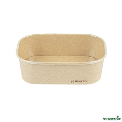 Wholesale Restaurantware Oval Kraft Paper Serving Container - Oven-Safe - 6.8" X 4.7" X 2"- Bulk
