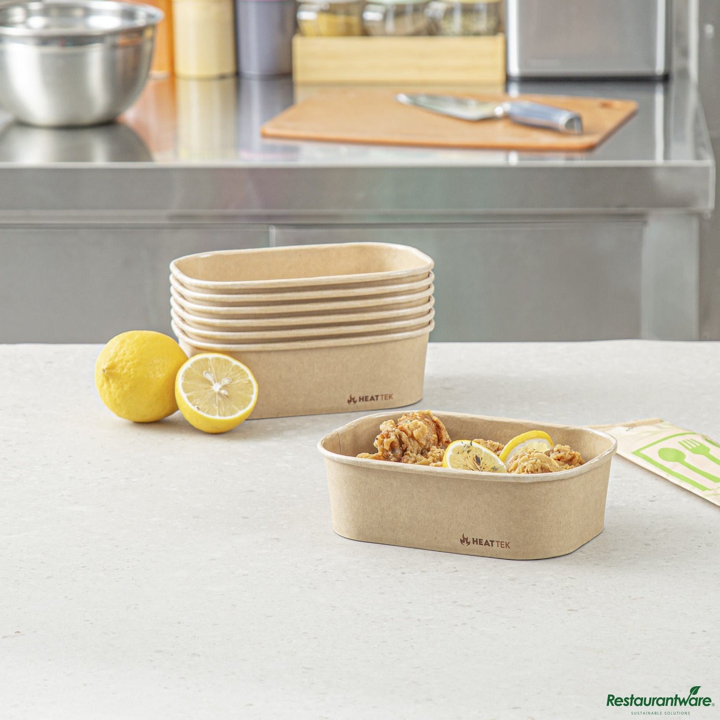 Wholesale Restaurantware Oval Kraft Paper Serving Container - Oven-Safe - 6.8" X 4.7" X 2"- Bulk