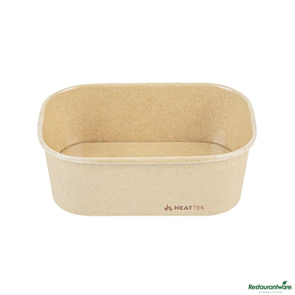 Wholesale Restaurantware 25 Oz Oval Kraft Paper Serving Container - Oven-Safe - 6.8" X 4.7" X 2.3"- Bulk