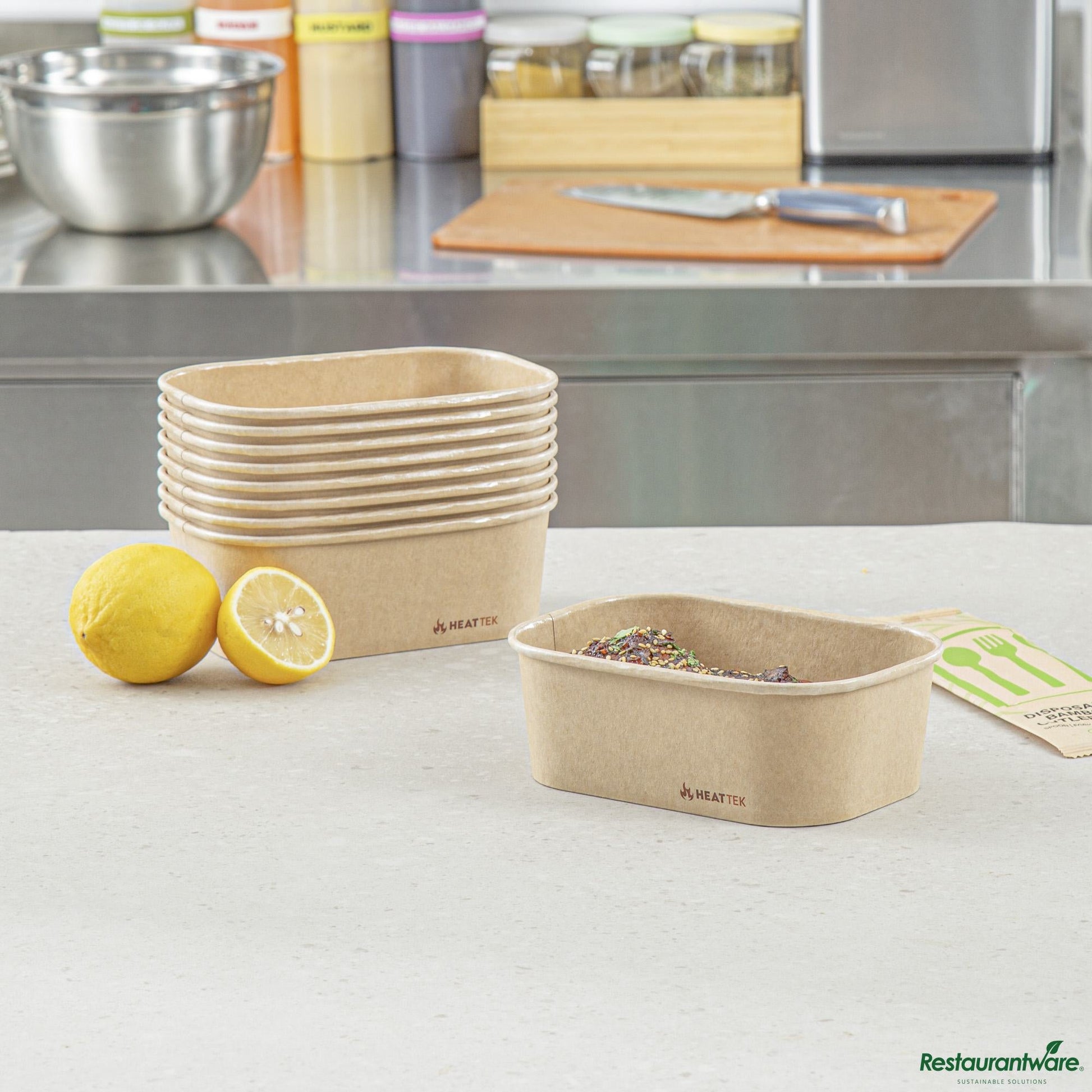 Wholesale Restaurantware 25 Oz Oval Kraft Paper Serving Container - Oven-Safe - 6.8" X 4.7" X 2.3"- Bulk