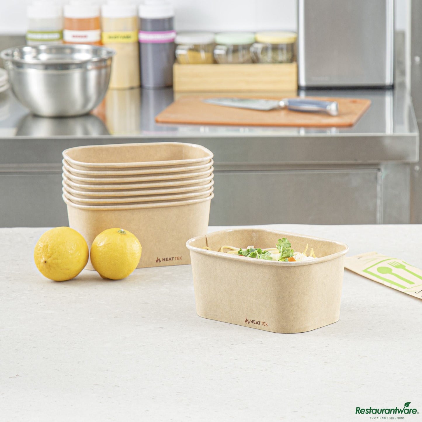 Wholesale Restaurantware 34 Oz Oval Kraft Paper Serving Container - Oven-Safe - 6.8" X 4.7" X 3"- Bulk