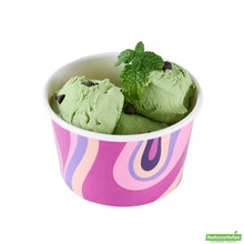 Wholesale Restaurantware 8 Oz Round Midnight Groove Paper to Go Cup - 3.8" X 3.8" X 2.3"- Bulk