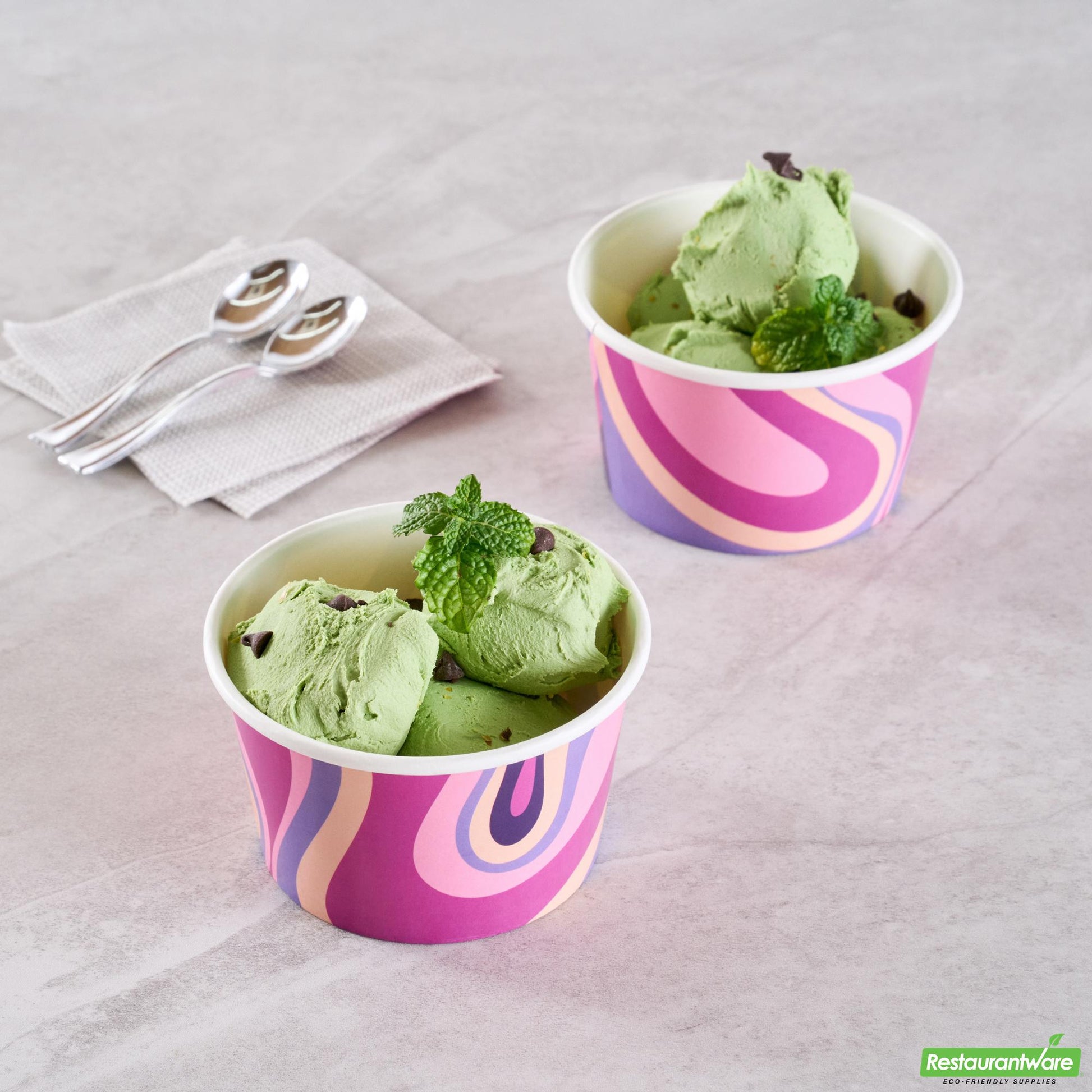 Wholesale Restaurantware 8 Oz Round Midnight Groove Paper to Go Cup - 3.8" X 3.8" X 2.3"- Bulk