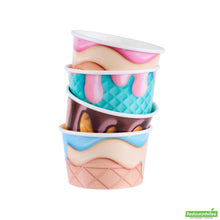 Wholesale Restaurantware 8 Oz Round Assorted Cone Paper to Go Cup - 3.8" X 3.8" X 2.3"- Bulk