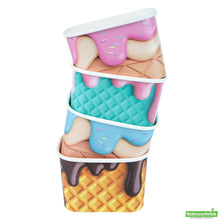 Wholesale Restaurantware 12 Oz Square Assorted Cone Paper to Go Cup - 4.2" X 3.2" X 2.7"- Bulk