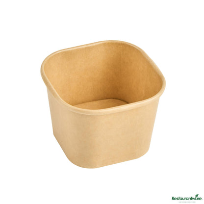 Wholesale Restaurantware 3 Oz Square Kraft Paper to Go Cup - 2.5" X 2.5" X 1.8"- Bulk