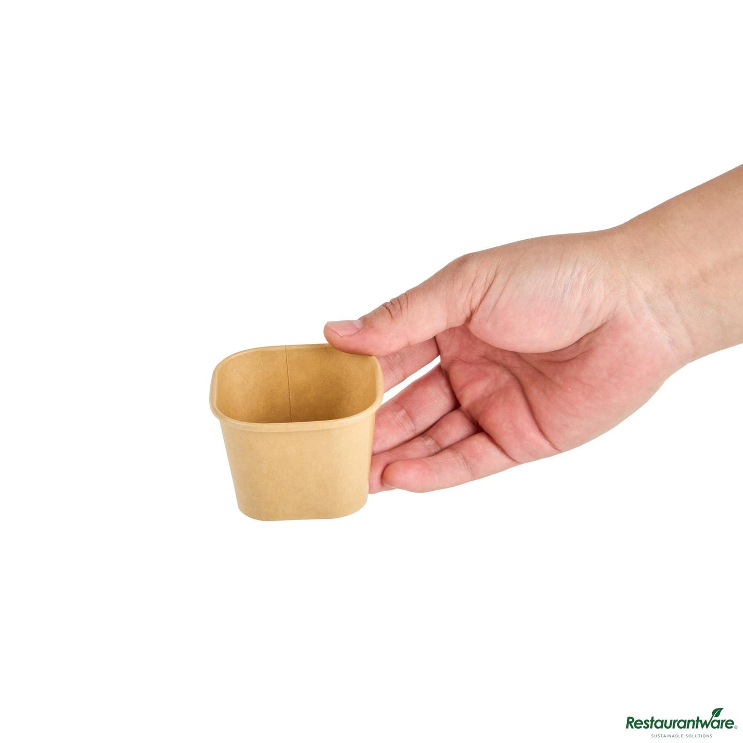 Wholesale Restaurantware 3 Oz Square Kraft Paper to Go Cup - 2.5" X 2.5" X 1.8"- Bulk