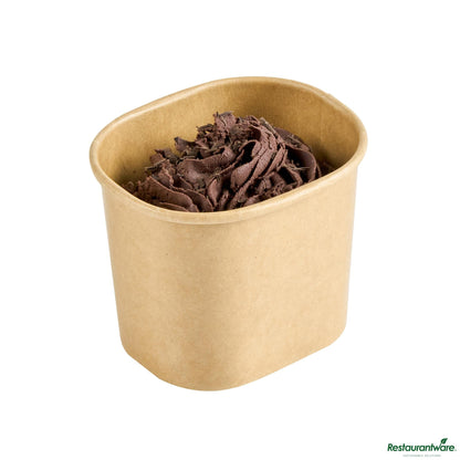 Wholesale Restaurantware 5 Oz Square Kraft Paper to Go Cup - 3" X 2.5" X 2.4"- Bulk