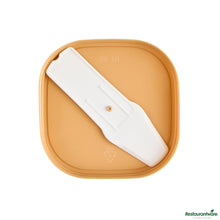 Wholesale Restaurantware Square Brown Plastic Lid - Fits 3 Oz to Go Cup, with Spoon - 2.4" X 1.8" X 0.4"- Bulk
