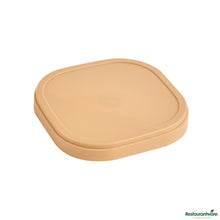 Wholesale Restaurantware Square Brown Plastic Lid - Fits 3 Oz to Go Cup, with Spoon - 2.4" X 1.8" X 0.4"- Bulk