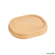 Wholesale Restaurantware Square Brown Plastic Lid - Fits 4 Oz to Go Cup, with Spoon - 3" X 2.5" X 0.5"- Bulk