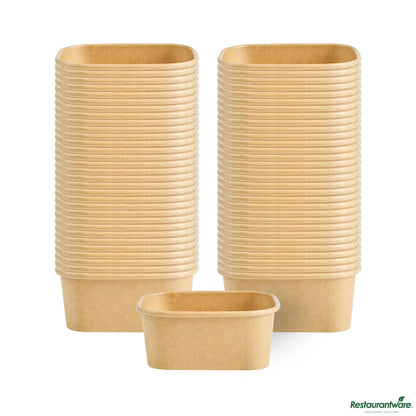 Wholesale Restaurantware 7 Oz Square Kraft Paper to Go Cup - 4.2" X 3.2" X 1.8"- Bulk