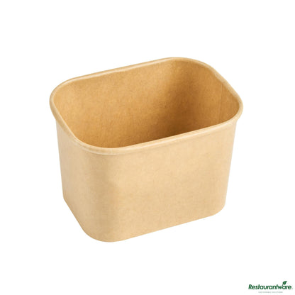 Restaurantware 12 Oz Square Kraft Paper to Go Cup - 4.2" X 3.2" X 2.7"