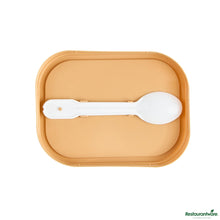 Wholesale Restaurantware Square Brown Plastic Lid - Fits 7 and 12 Oz to Go Cups, with Spoon - 4.2" X 3.2" X 0.6"- Bulk