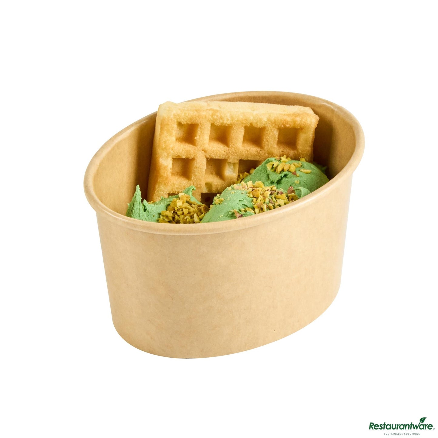Wholesale Restaurantware 6 Oz Oval Kraft Paper to Go Cup - 3.9" X 3" X 2.1"- Bulk