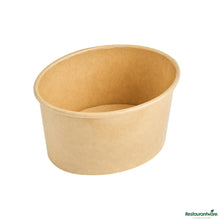 Wholesale Restaurantware 6 Oz Oval Kraft Paper to Go Cup - 3.9" X 3" X 2.1"- Bulk