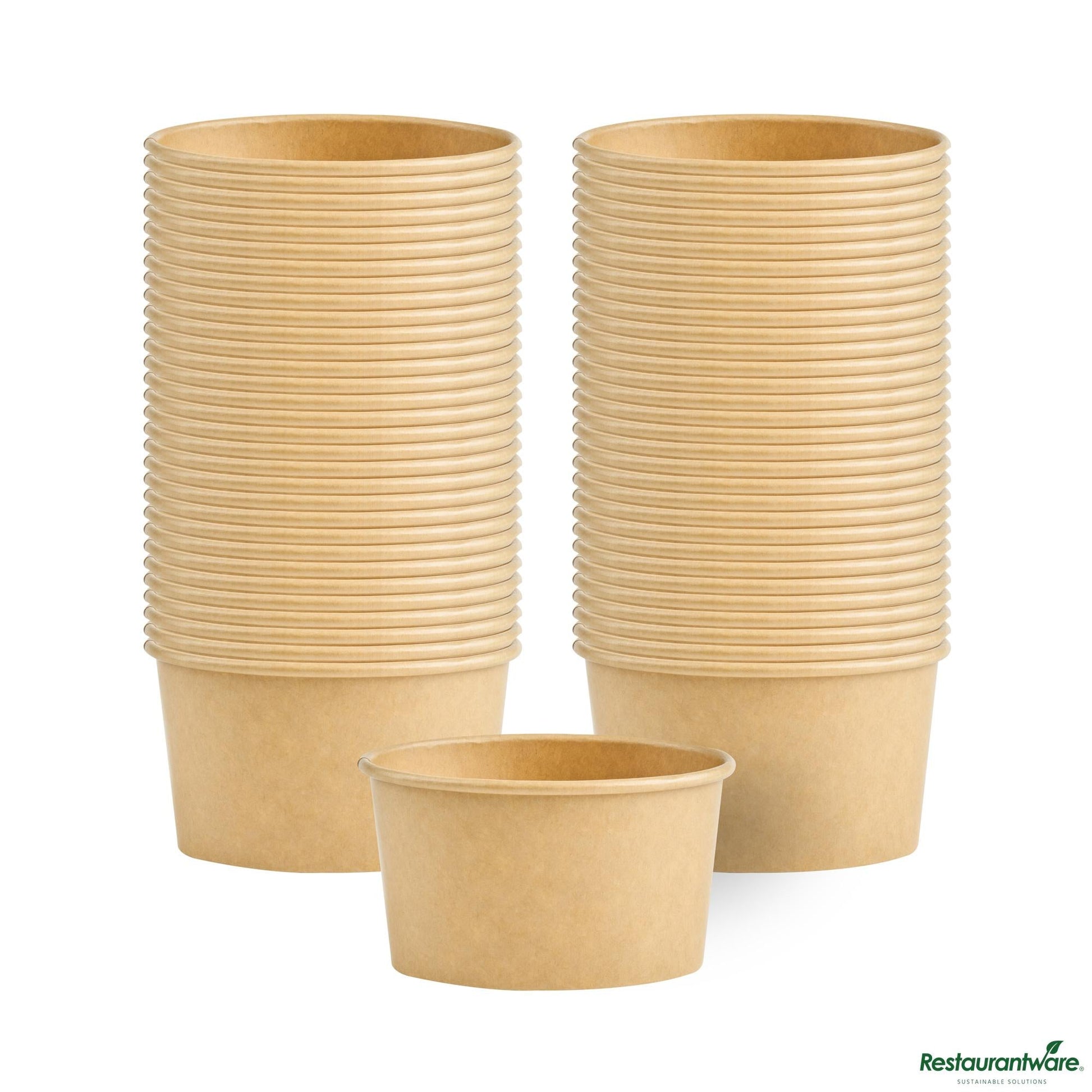 Wholesale Restaurantware 6 Oz Oval Kraft Paper to Go Cup - 3.9" X 3" X 2.1"- Bulk