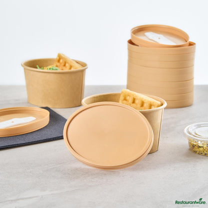 Wholesale Restaurantware Oval Brown Plastic Lid - Fits 6 Oz to Go Cup, with Spoon - 3.9" X 3" X 0.4"- Bulk