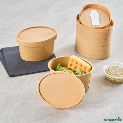 Wholesale Restaurantware Oval Brown Plastic Lid - Fits 6 Oz to Go Cup, with Spoon - 3.9" X 3" X 0.4"- Bulk