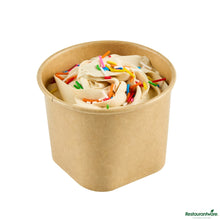 Wholesale Restaurantware 12 Oz Round Kraft Paper to Go Cup - with Square Bottom - 3.8" X 3.8" X 2.9"- Bulk