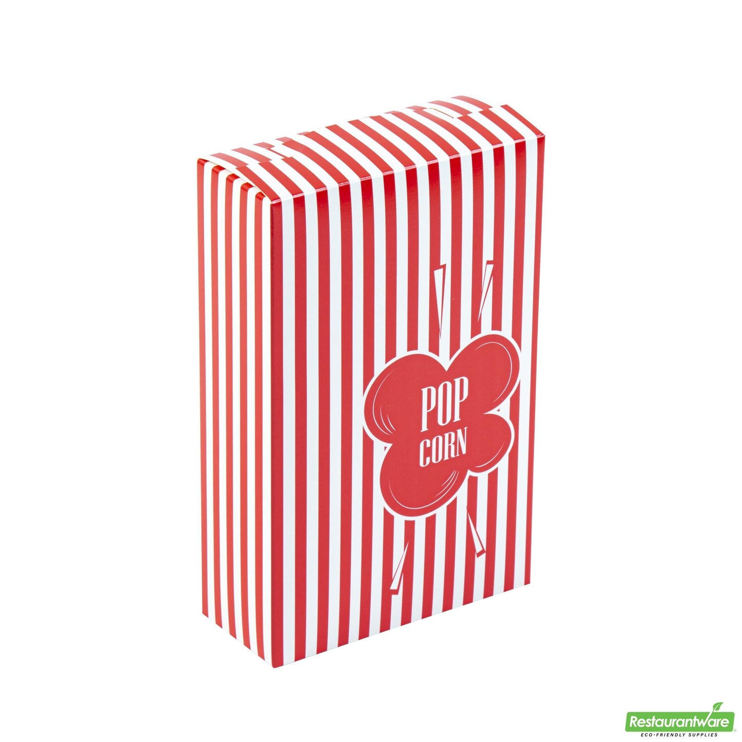 Wholesale Restaurantware Bio Tek 1.25 Oz Red Paper Popcorn Box - 4 3/4" X 2" X 7 1/2" - 400 Count Box- Bulk