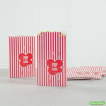 Wholesale Restaurantware Bio Tek 1.25 Oz Red Paper Popcorn Box - 4 3/4" X 2" X 7 1/2" - 400 Count Box- Bulk